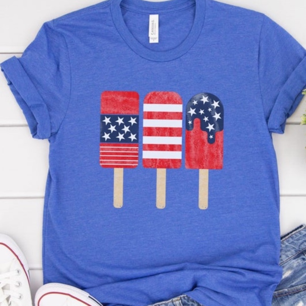 Patriotic Popsicles Graphic Tee, small